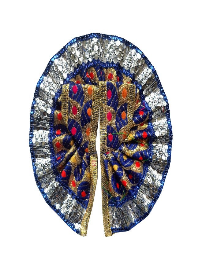 FASHERATI SK Craft Designer Handcrafted Golden Blue Combimation Laddu Gopal Set/Assan/Shringar, Laddu Gopal Gaddi, Laddu Gopal Poshak, Laddu Gopal Murli, Laddu Gopal Shringar Set - Image 2